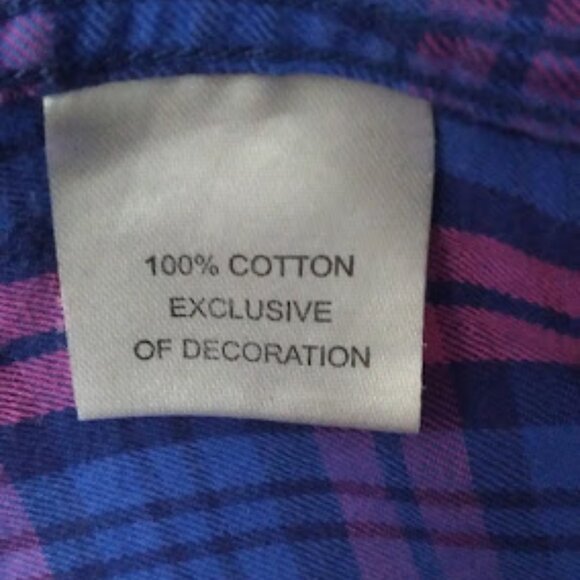 Tailorbyrd Button Down Shirt XL Plaid Pink & Blue Long Sleeves 100% Cotton - Picture 7 of 9